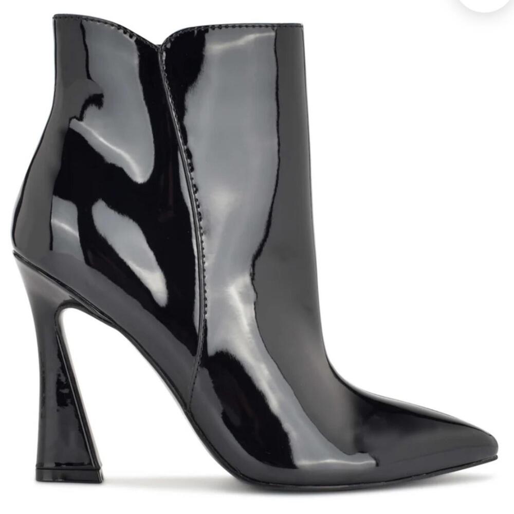 Nine West Black Pointed Toe Sculpted Heel Ankle Booties Size 7.5 NWT